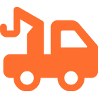 A truck with a crane on it's back.